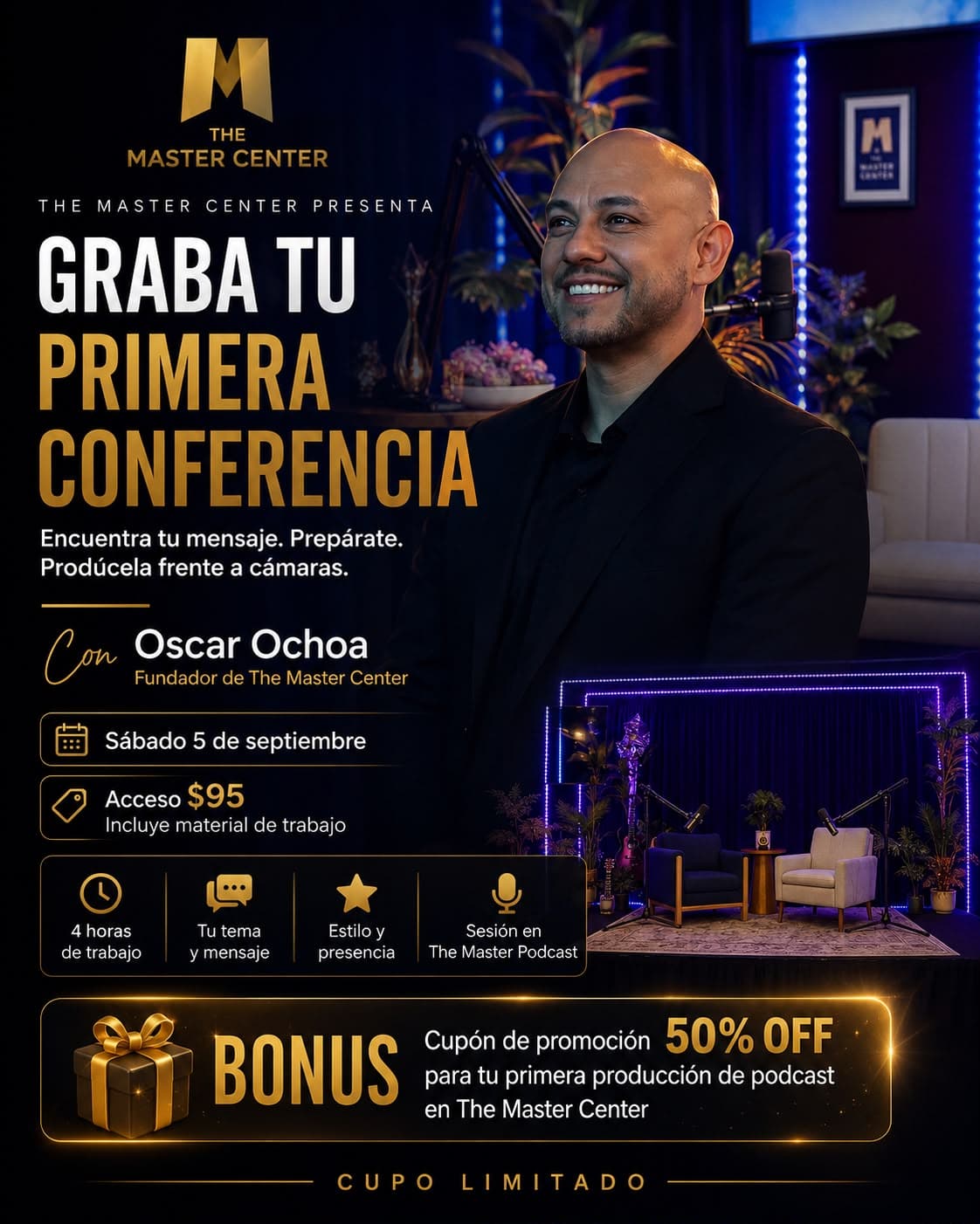 Arte oficial de Graba tu Primera Conferencia